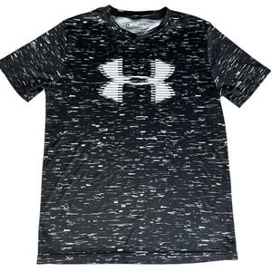 Under Armour Boys Loose Heat Gear Big Logo Printed Short Sleeve Size Youth Large